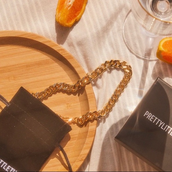 Real Gold Plated Single Curb Chain Necklace - Picture 4 of 4